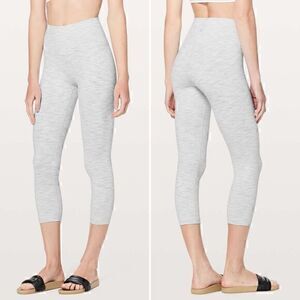 Lululemon Wunder Under Crop Hi-Rise 21" in Wee Are From Space Nimbus Battleship